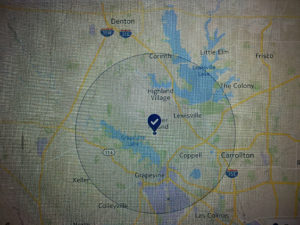 Map showing area around Grapevine Lake.